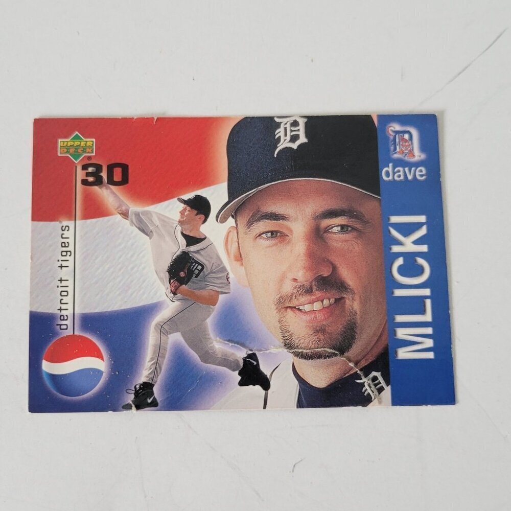 Detroit Tigers Dave Mlicki Baseball Card 2000 Upper Deck Pepsi
